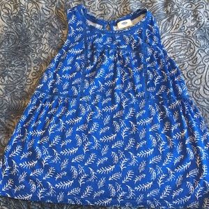 Blue and white tank top